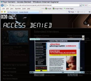 TV story on Austrailian censorship TV story on Austrailian censorship