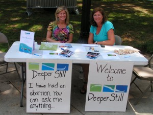 Deeper Still's Karen Ellison and ____ Smith at Market Square Deeper Still's Karen Ellison and ____ Smith at Market Square.