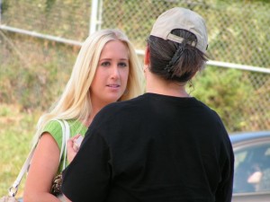 Liberty coed speaks with CBR Virginia Director Nicole Cooley. Liberty coed speaks with CBR Virginia Director Nicole Cooley.