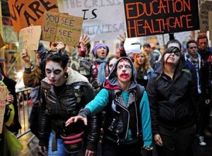 The mob wants free education and free health care The mob wants free education and free health care