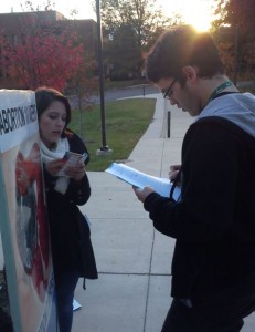 When Anna speaks, students take notes.