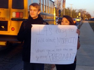 Parkville High School student protests CBR's School Choice display Parkville High School student protests CBR's School "Choice" Project