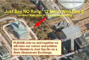 Just Say NO Rally, Dec 5, 12:00 Noon, Tennessee State Captiol Just Say NO Rally, Dec 5, 12:00 Noon, Tennessee State Captiol