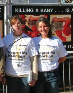 Post-abortive women say, “I regret my abortion; please ask me about it.”